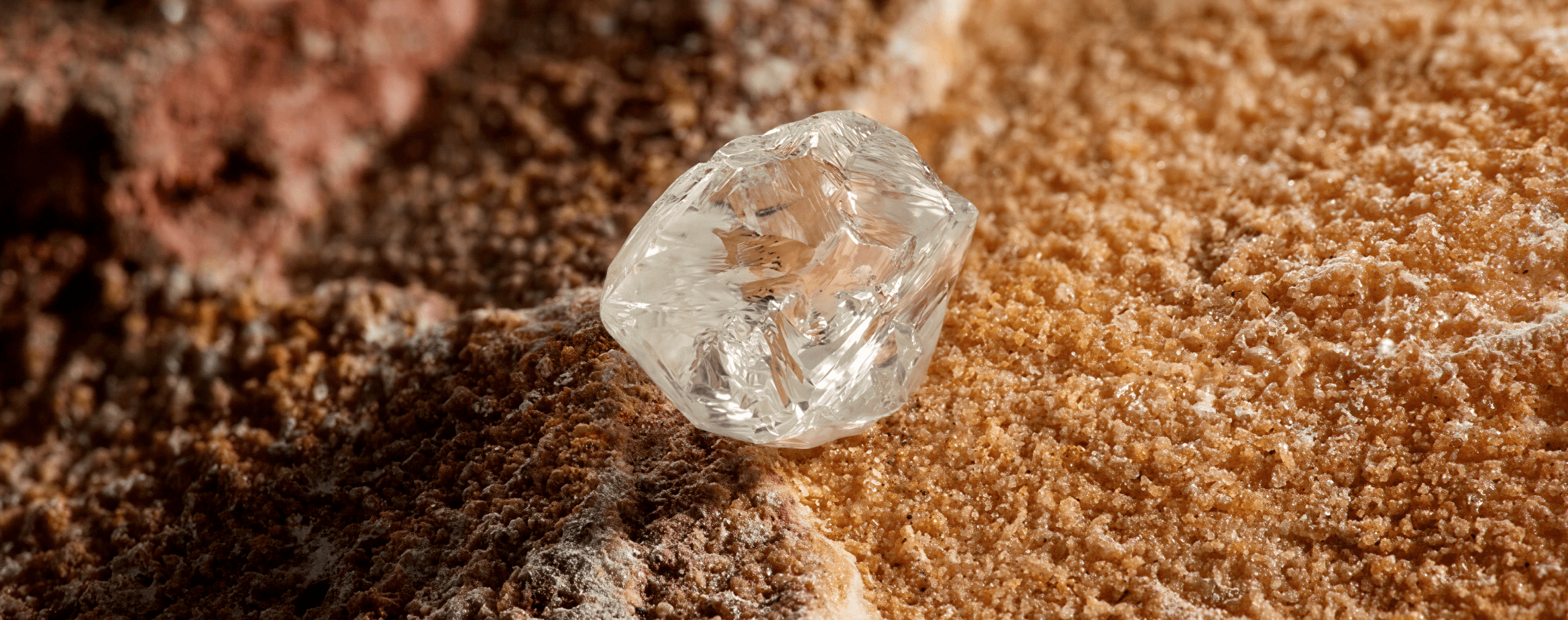 Rough natural diamond in ore